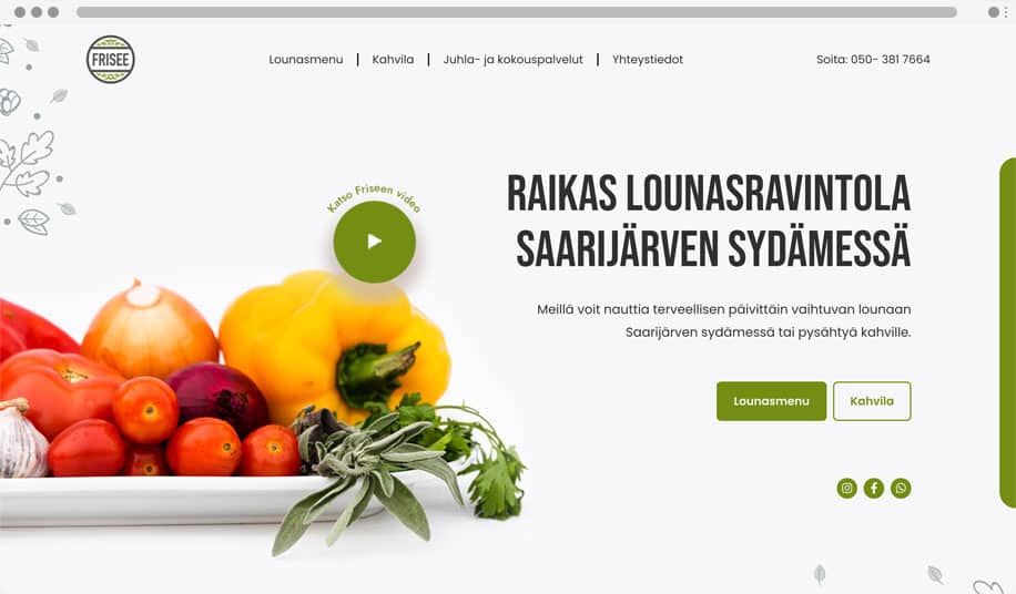 Frisee - WordPress kotisivut yritykselle
