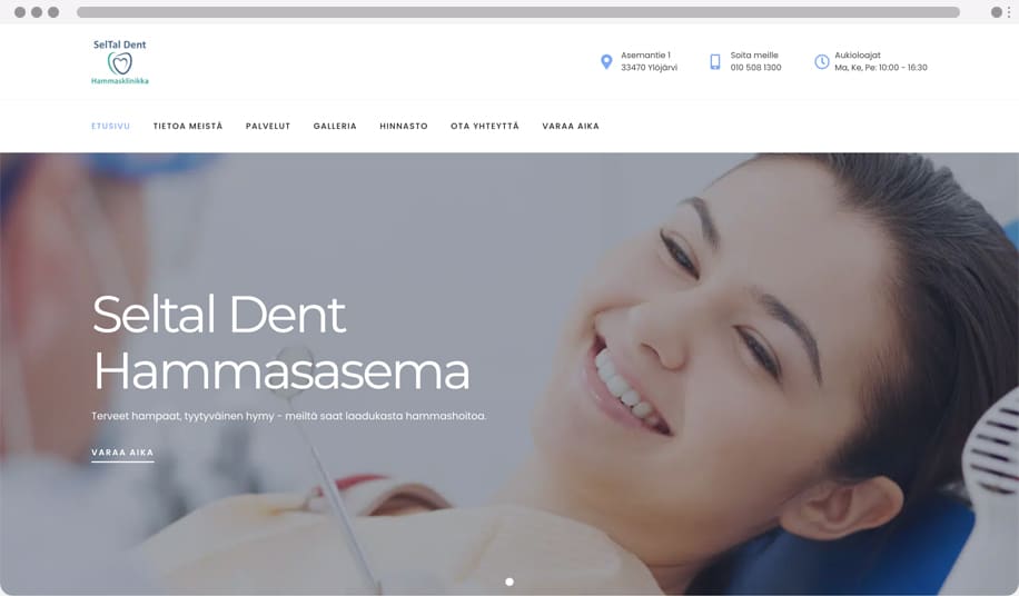 Seltal-Dent Hammasasema WordPress-kotisivut