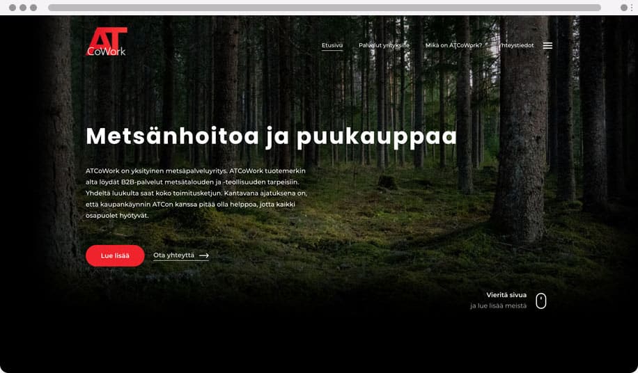 ATCowork - WordPress kotisivut yritykselle