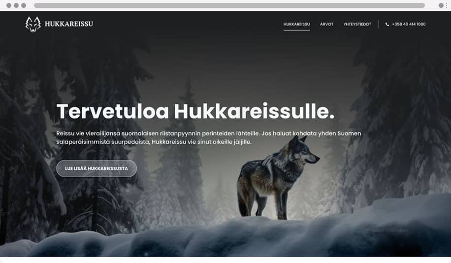 Hukkareissu - WordPress kotisivut yritykselle