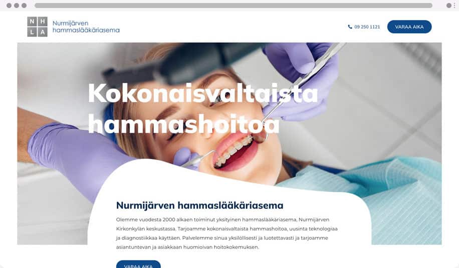 Nurmijärven hammaslääkäriasema - WordPress kotisivut yritykselle