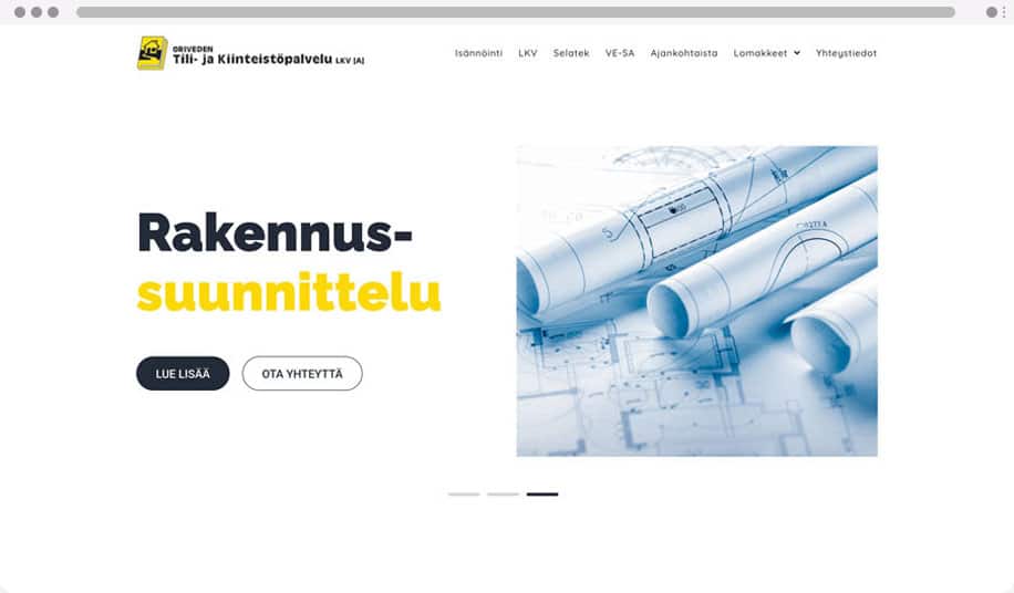 Oriveden Tili- ja Kiinteistöpalvelu - WordPress kotisivut yritykselle