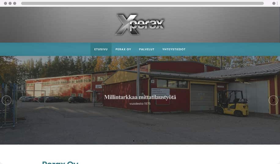 Perax Oy - WordPress kotisivut yritykselle