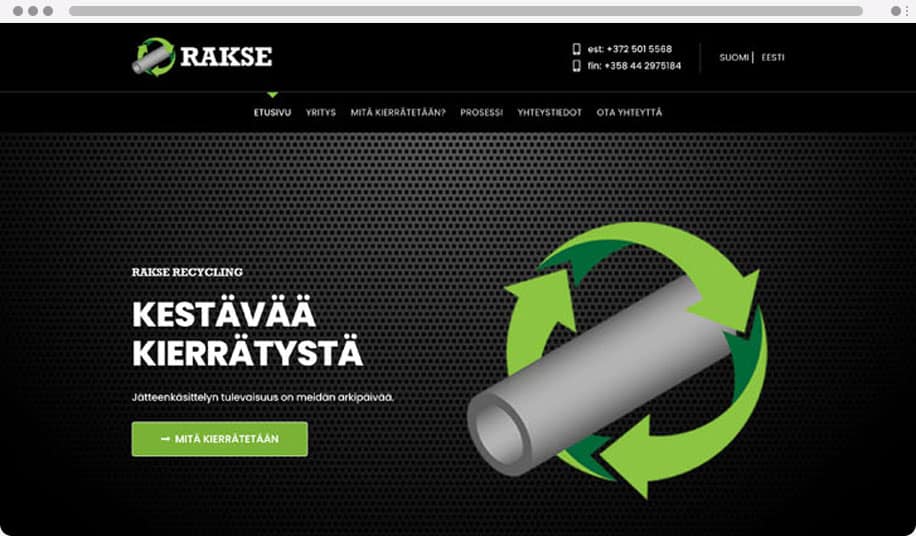 Rakse - WordPress kotisivut yritykselle